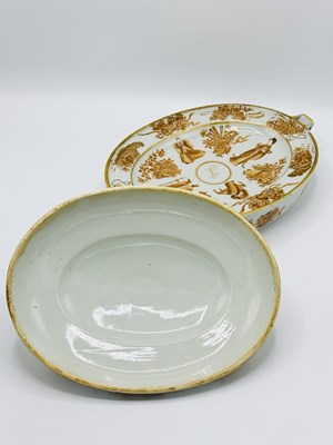 Lot 1063 - Chinese Export Porcelain Covered Warming Platter from the Silsbee Family Service