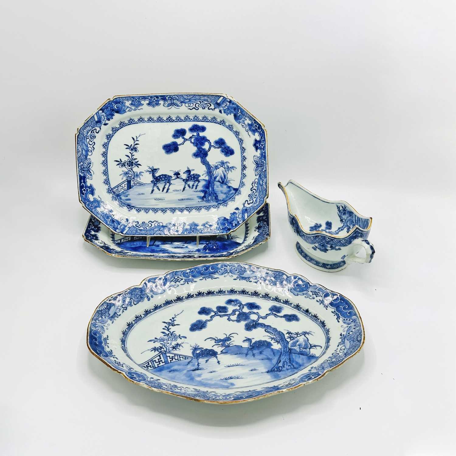 Lot 1080 - Four Chinese Blue and White Porcelain Table Articles