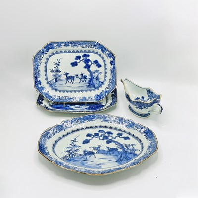 Lot 1080 - Four Chinese Blue and White Porcelain Table Articles