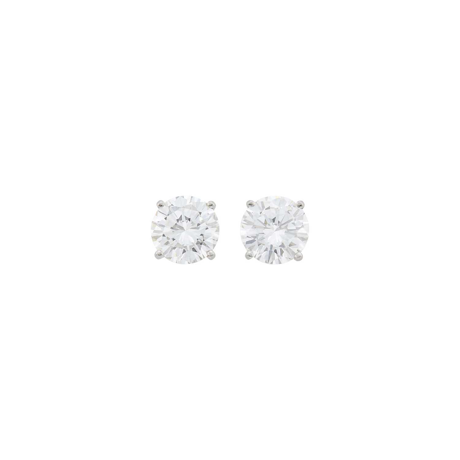 Lot 238 - Pair of Platinum and Diamond Stud Earrings