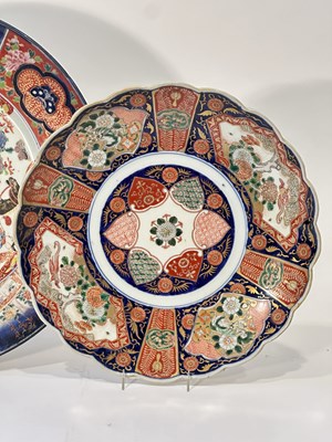 Lot 1076 - Group of Three Imari Porcelain Chargers