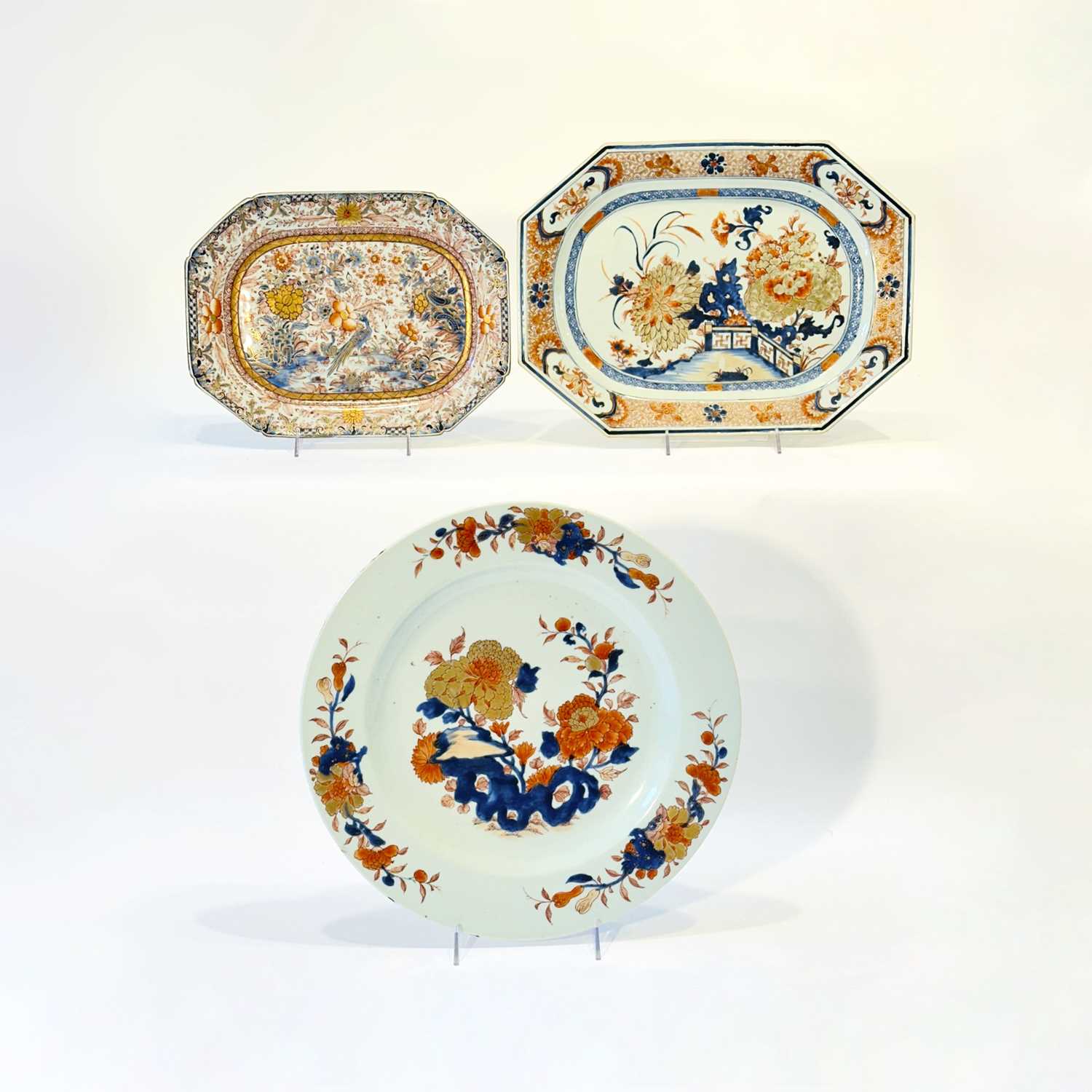 Lot 1071 - Group of Three Imari Porcelain Serving Dishes