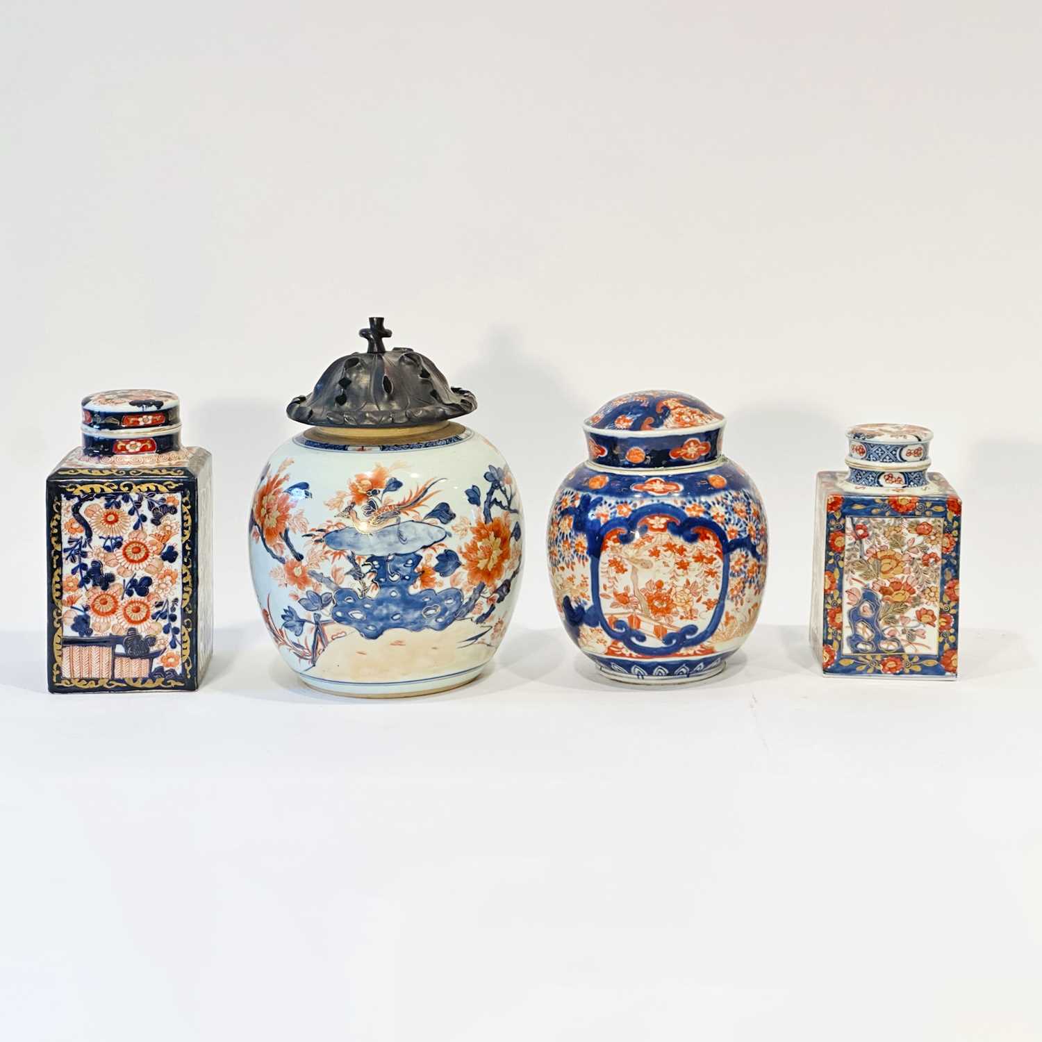 Lot 1075 - Group of Four Imari Porcelain Jars