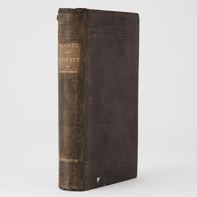 Lot 675 - The true first edition of Henry George's Progress and Poverty, an inscribed copy