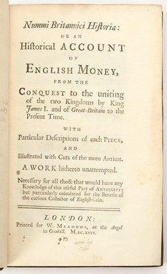 Lot 89 - Early English numismatics by the Garter King of Arms
