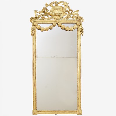 Lot 338 - Louis XVI Giltwood Pier Mirror