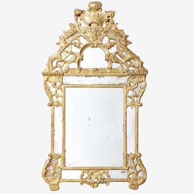 Lot 540 - Régence Giltwood Border Glass Mirror