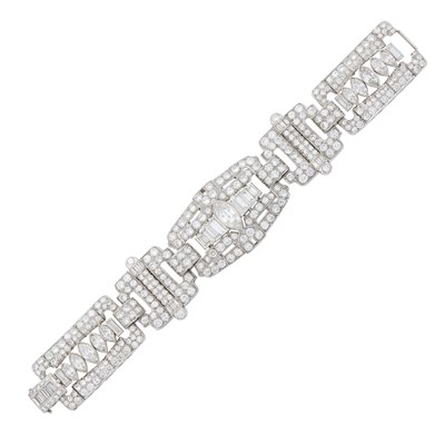 Lot 136 - Platinum and Diamond Bracelet