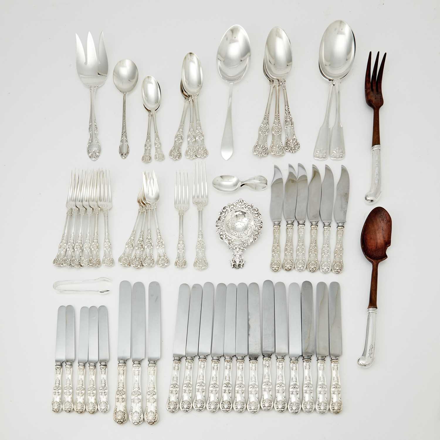 Lot 40 - Tiffany & Co. Sterling Silver 'English King' Pattern Part Flatware Service