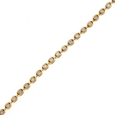 Lot 1072 - Gold and Colored Diamond Bracelet