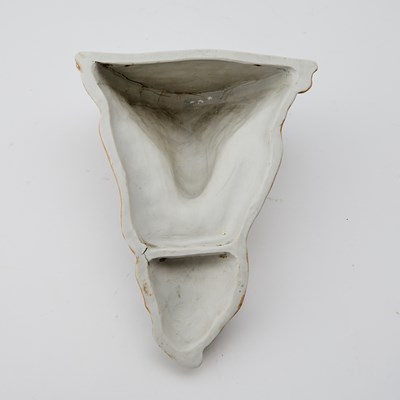 Lot 566 - Russian Porcelain Wall Bracket; Together with a Russian Porcelain Mask