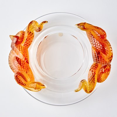 Lot 559 - Lalique Molded Glass Serpent Bowl