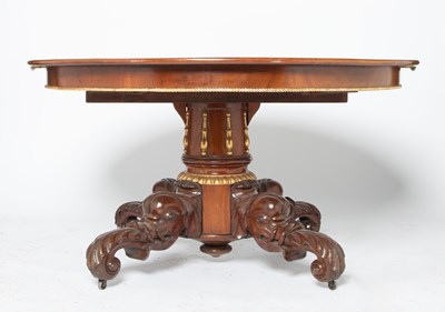 Lot 58 - Regency Style Parcel-Gilt Mahogany Dining Table