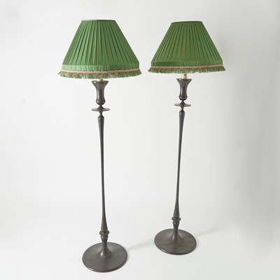 Lot 258 - Pair of Bronzed Metal Floor Lamps