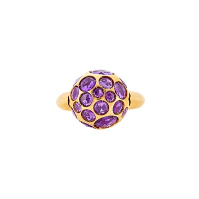 Lot 1003 - Pomellato Gold and Amethyst 'Harem' Ball Ring