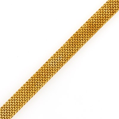 Lot 2375 - Gold Mesh Bracelet