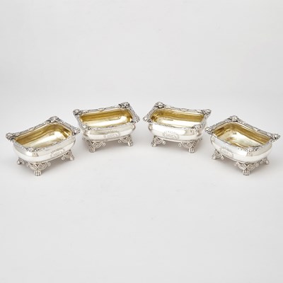 Lot 123 - Set of Four George III Sterling Silver Salts