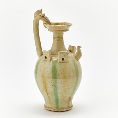 Lot 156 - A Chinese Sancai Glazed Pottery Ewer