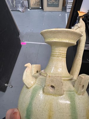 Lot 156 - A Chinese Sancai Glazed Pottery Ewer