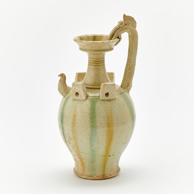Lot 156 - A Chinese Sancai Glazed Pottery Ewer