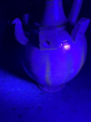 Lot 156 - A Chinese Sancai Glazed Pottery Ewer