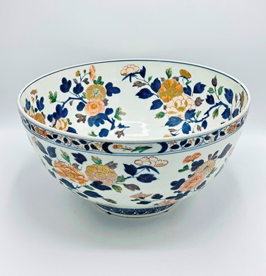 Lot 1073 - Japanese Imari Palette Porcelain Punch Bowl