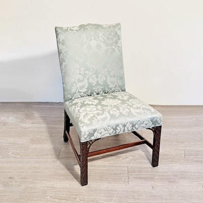 Lot 1084 - George III Fret-carved Library Side Chair