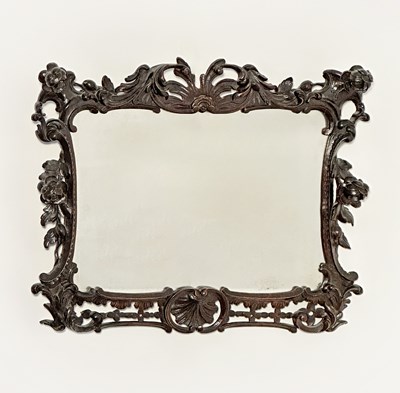 Lot 1083 - George III Carved Mahogany Mirror