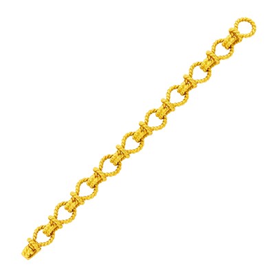 Lot 197 - Verdura Gold 'Rope' Link Bracelet