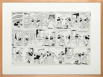 Lot 601 - Original artwork for a 1969 Mickey Mouse comic strip