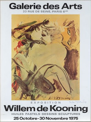 Lot 106 - Signed Galerie des Arts poster signed by Willem de Kooning