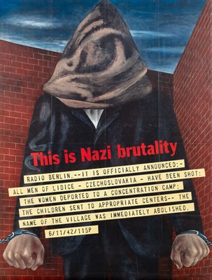 Lot 304 - An uncommon Ben Shahn Anti-Nazi poster