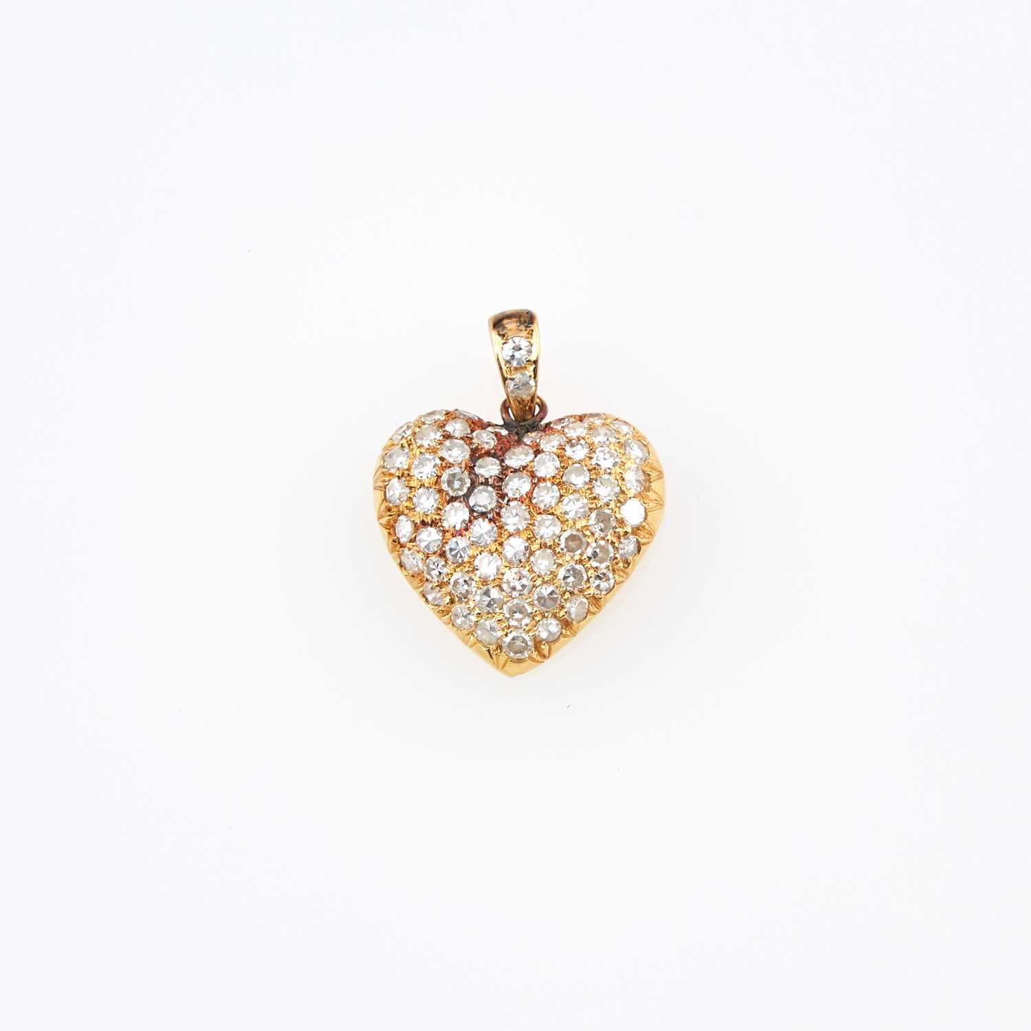 Lot 161 - Diamond Pendant, 65 diamonds about 1.50 cts., 18K 2 dwt., stones damaged