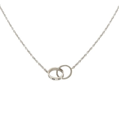 Lot 1117 - Cartier White Gold 'Love' Pendant-Necklace