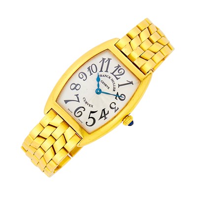 Lot 191 - Franck Muller Gold 'Curvex' Wristwatch, Ref. 1752 QZ