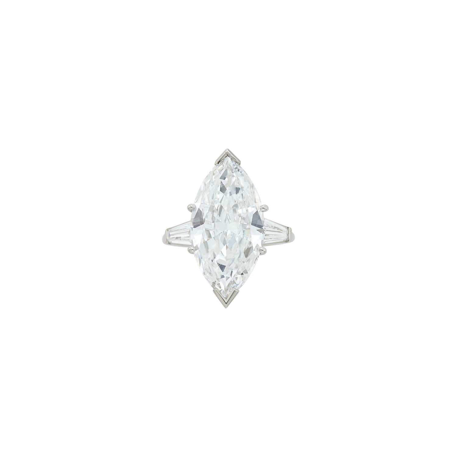 Lot 141 - Platinum and Laser-Drilled Diamond and Diamond Ring
