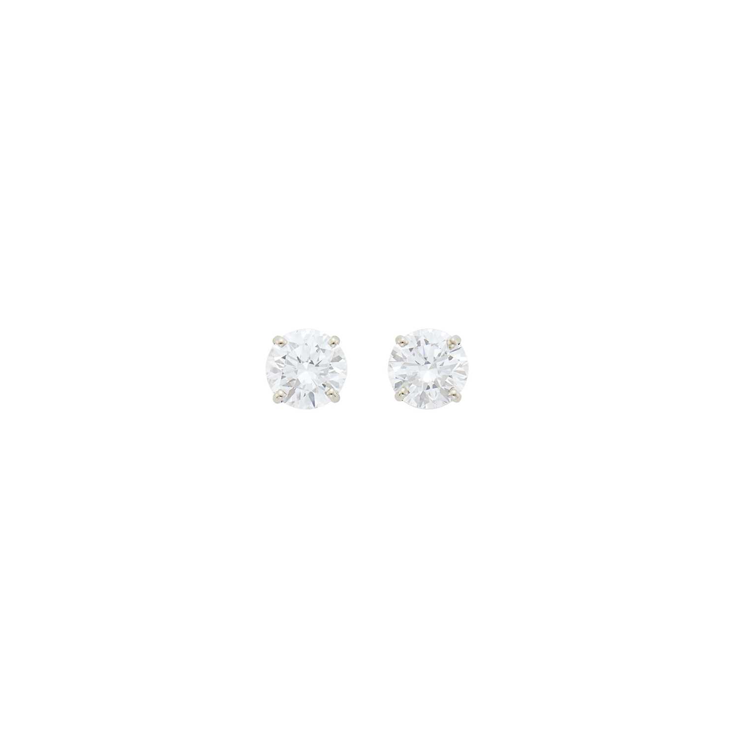 Lot 78 - Pair of White Gold and Diamond Stud Earrings