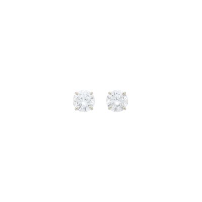 Lot 78 - Pair of White Gold and Diamond Stud Earrings