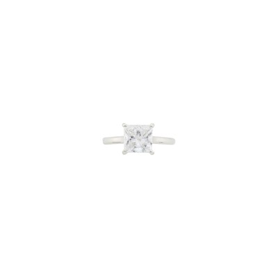 Lot 1073 - Silver and Diamond Ring