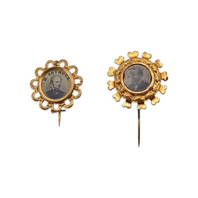 Lot 1028 - Political Collectibles: Garfield and Seymour Ornate Stickpins