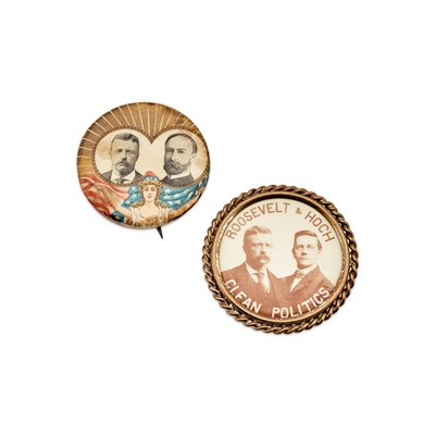 Lot 1018 - Political Collectibles: Pair of Roosevelt Double Jugates