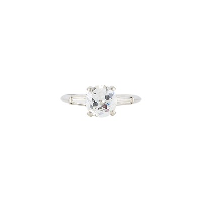 Lot 1143 - Platinum and Diamond Ring
