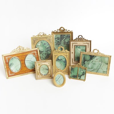 Lot 554 - Nine Louis XVI Style Gilt Metal Picture Frames