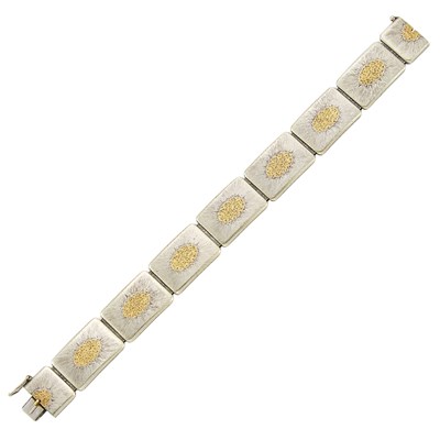 Lot 1031 - Buccellati Silver and Gold Bracelet