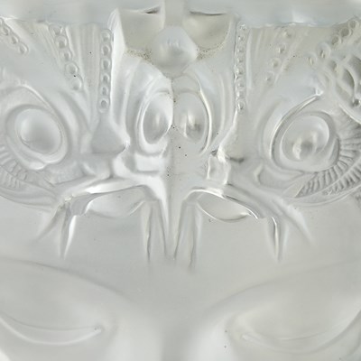 Lot 336 - Lalique Molded Glass Masque de Femme Plaque