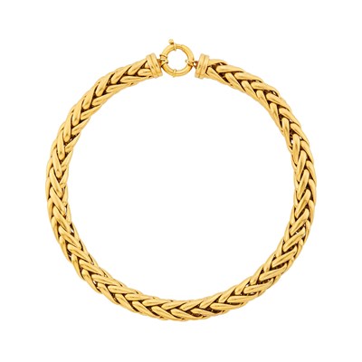 Lot 1023 - Braided Gold Necklace