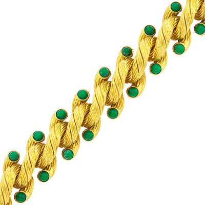 Lot 49 - Gold and Turquoise Bracelet