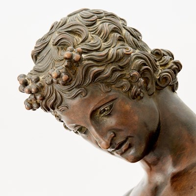 Lot 586 - Italian Patinated Bronze Figure of Narcissus