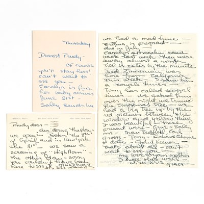 Lot 17 - The largest trove of personal Grace Kelly letters to come to market