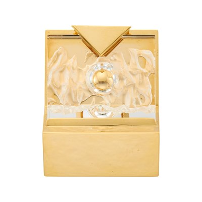 Lot 1219 - Stueben Gold and Glass Abstract Pendant-Brooch